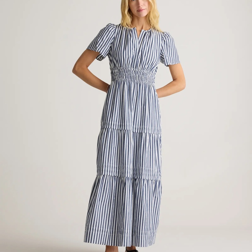 Poplin Tiered Maxi Dress